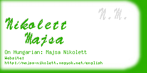 nikolett majsa business card